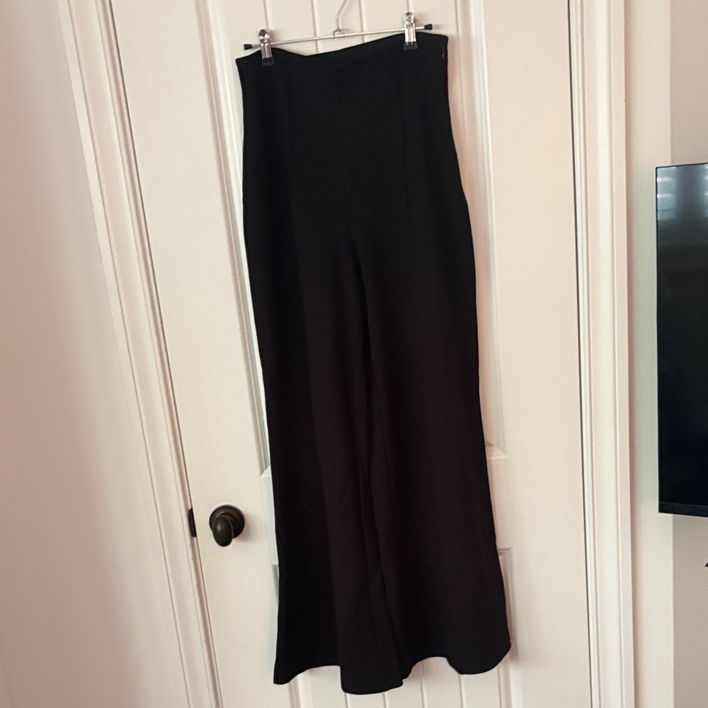 Quince Classic Black Wide-Leg Pants
